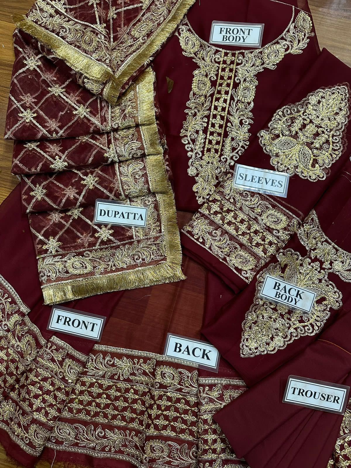Asim Jofa Luxury Embroidered Chiffon Frock — MD 1310