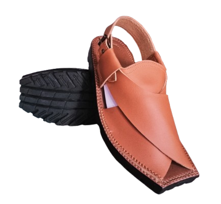 Handmade Peshawari Chappal for Men – Premium Rexine Leather Sandal with Rubber Sole | Traditional Pakistani Footwear