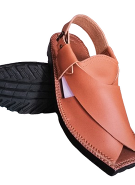 Handmade Peshawari Chappal for Men – Premium Rexine Leather Sandal with Rubber Sole | Traditional Pakistani Footwear
