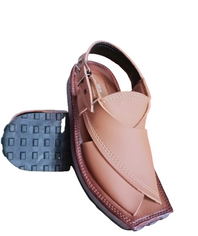 Men's Premium Leather Peshawari Chappal – Buckle Strap Design with Comfort Grip Sole | Handmade Traditional Footwear