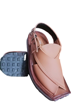 Men's Premium Leather Peshawari Chappal – Buckle Strap Design with Comfort Grip Sole | Handmade Traditional Footwear