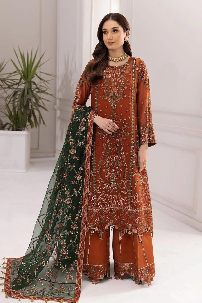 Alizeh Luxury Embroidered Chiffon Suit