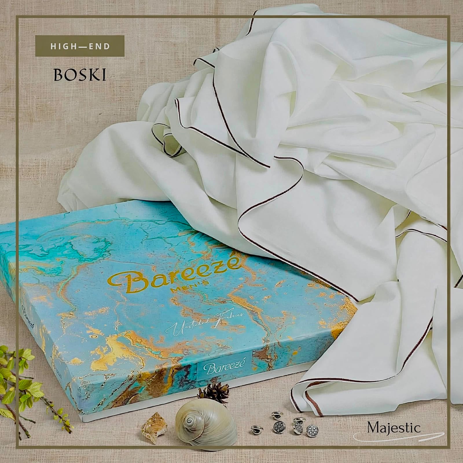 Bareeze Man High-End Boski Microfiber Wash & Wear