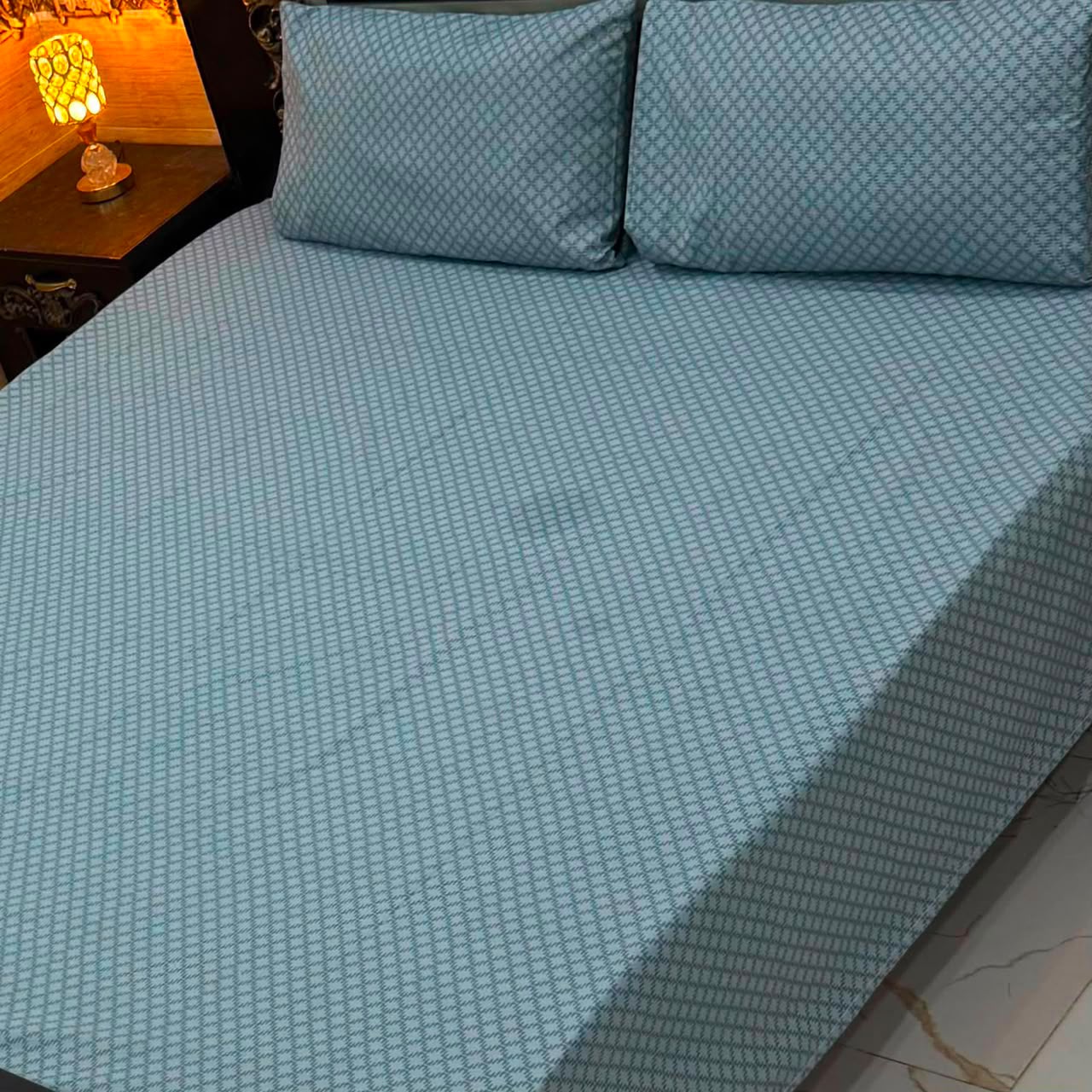 Premium Export Cotton King Size Bedsheet — 3 Piece