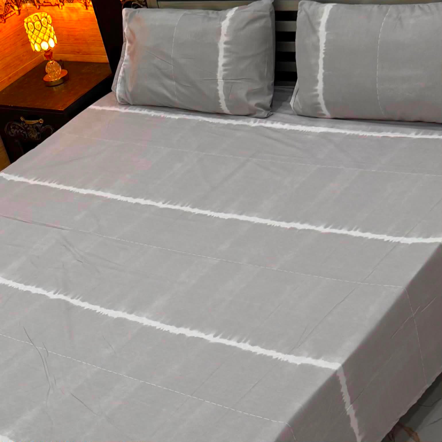 Premium Export Cotton King Size Bedsheet — 3 Piece