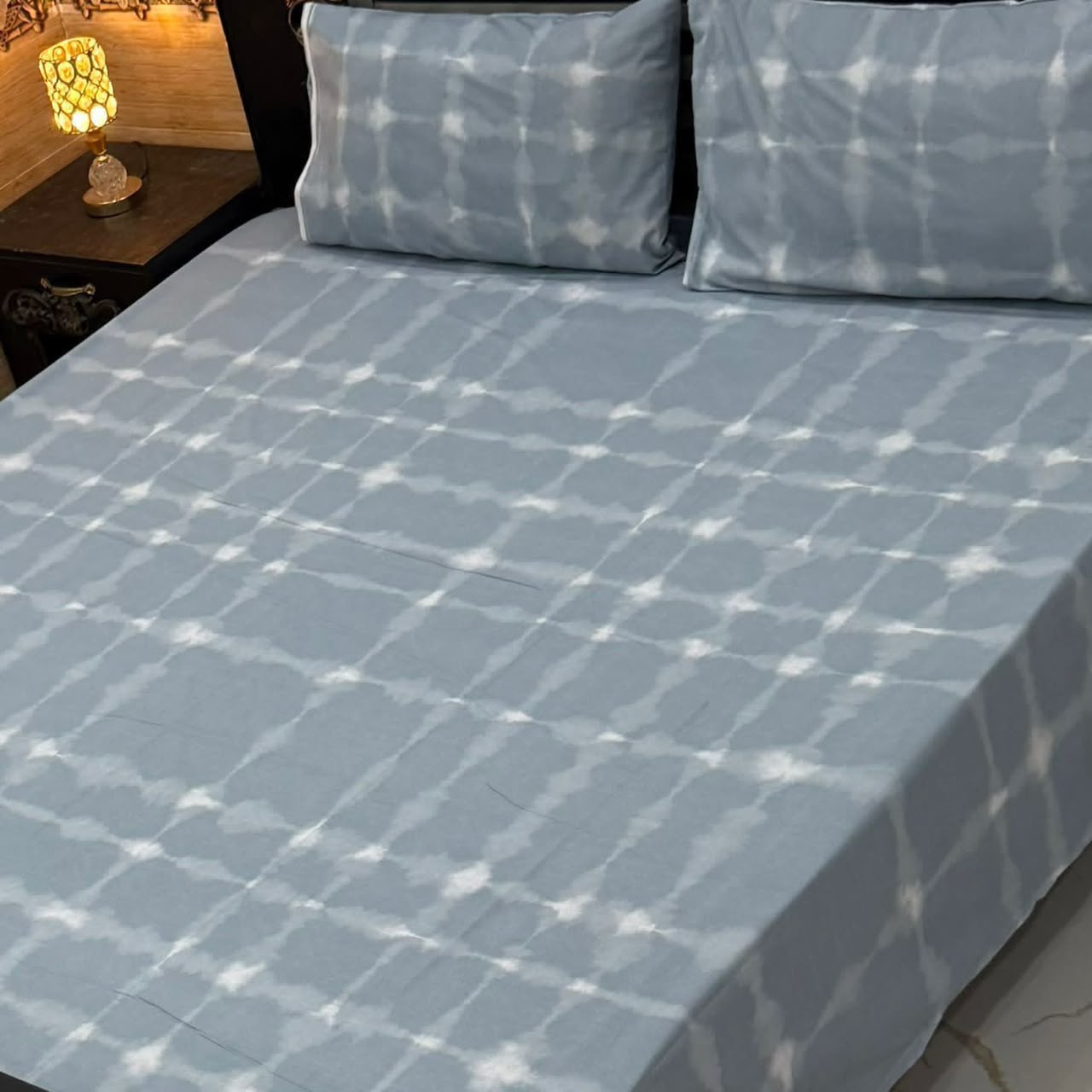 Premium Export Cotton King Size Bedsheet — 3 Piece