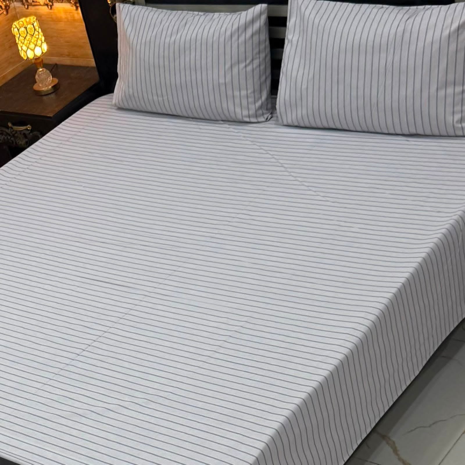 Premium Export Cotton King Size Bedsheet — 3 Piece