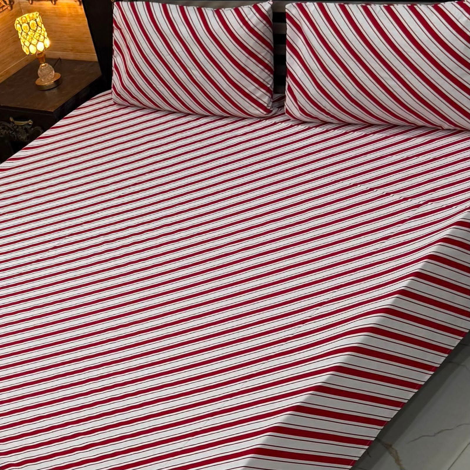 Premium Export Cotton King Size Bedsheet — 3 Piece