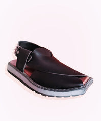Men’s Black Rexine Peshawari Chappal – Handmade, Durable & Stylish (Size 9 & 10)